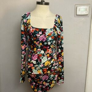 12-13 Wild Fable velvet floral mini dress Small NEW NWT